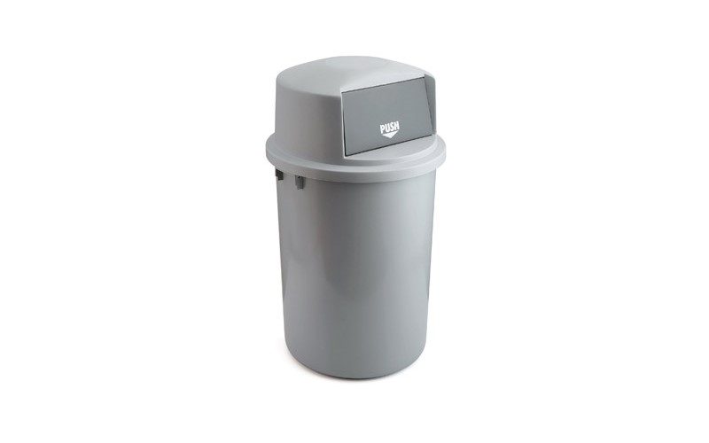 Kunststof afvalbak met klapdeksel - 126 Liter
