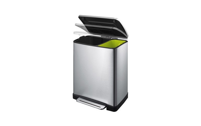 E-Cube pedaalemmer Recycling 28+18 LTR, mat RVS