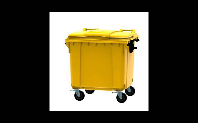Container 1100 Liter flachem Deckel - Gelb