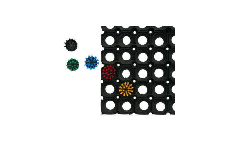 Mini-borstel voor rubbermat - Versch. kleuren
