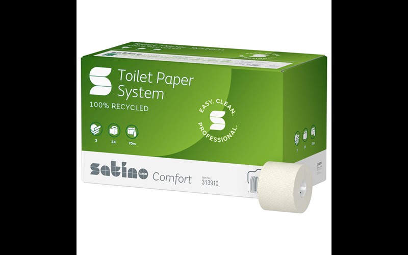 Papier WC Satino comfort 3 plis, 70 mètres - 24 rouleaux (JT3)