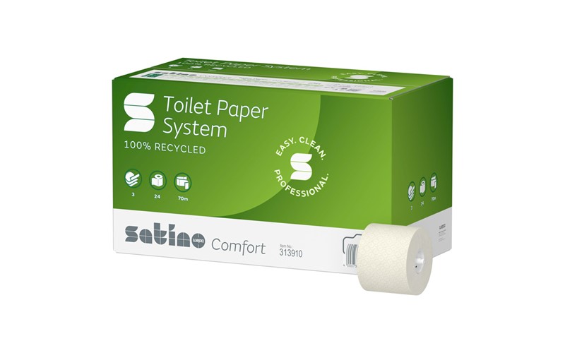 Papier WC Satino comfort 3 plis, 70 mètres - 24 rouleaux (JT3)