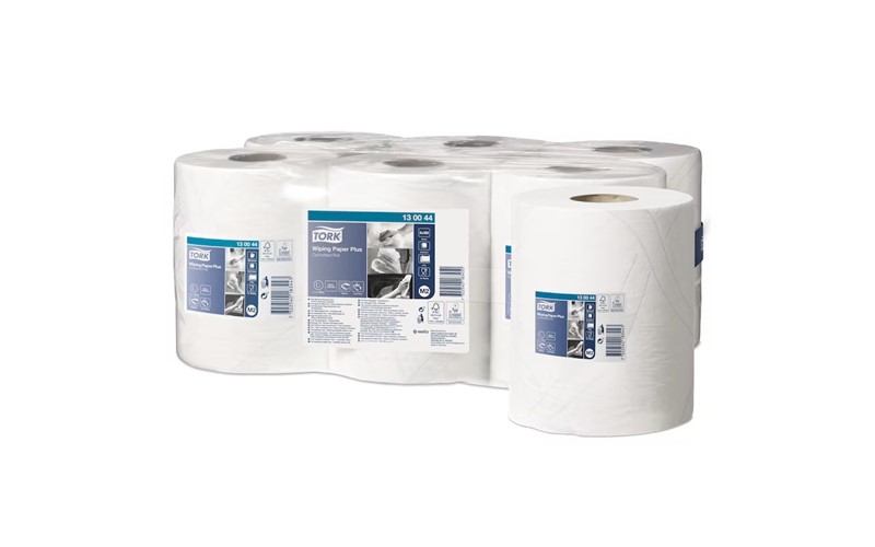 130044 - Tork Wiping Plus Rouleau a Dévidage Central Chiffon D'Essuyage 2 pli M2 - 6rlx