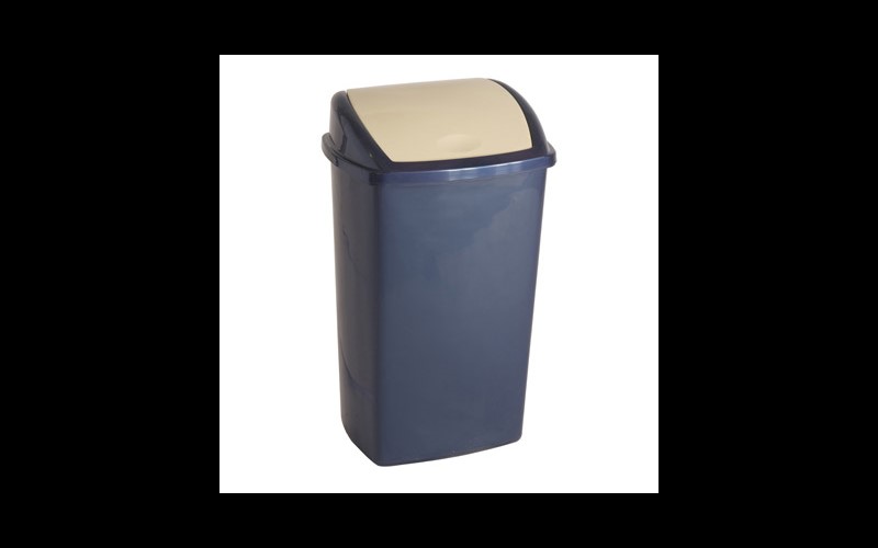 Abfallbehälter 50 Liter - Blau/Creme