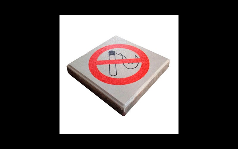 Dalle beton - DropPit - " Signal interdiction de fumer "