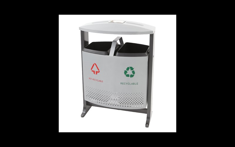 Abfallbehälter für draußen Abfalltrennung 2x 39, EKO