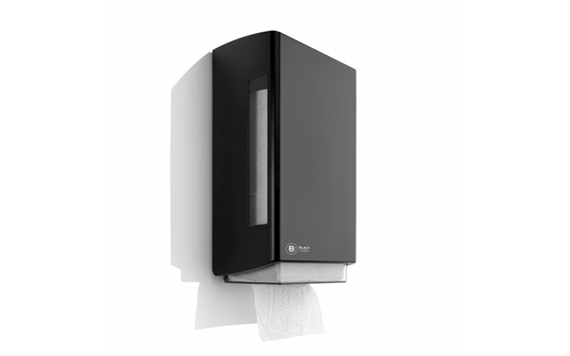 Dispenser WC Papier Schwarz - Einzelblatt (BT20)