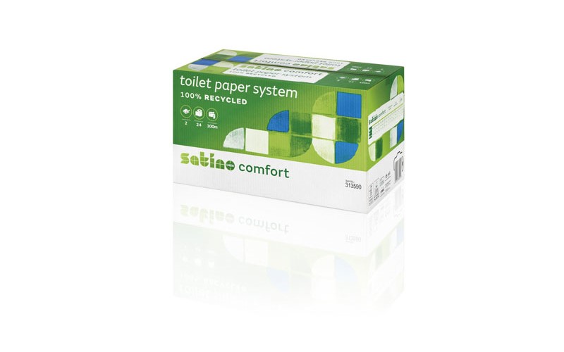 Toiletpapier Satino comfort 2lgs - 100 meter - 24 Rollen (JT3)