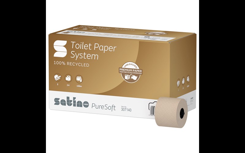 Toiletpapier PureSoft 2 lg - 100 meter - 24 Rollen (JT3)