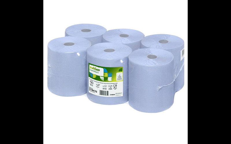 Papier main Comfort 180m 2 plis 6 rouleaux bleu (PT1)